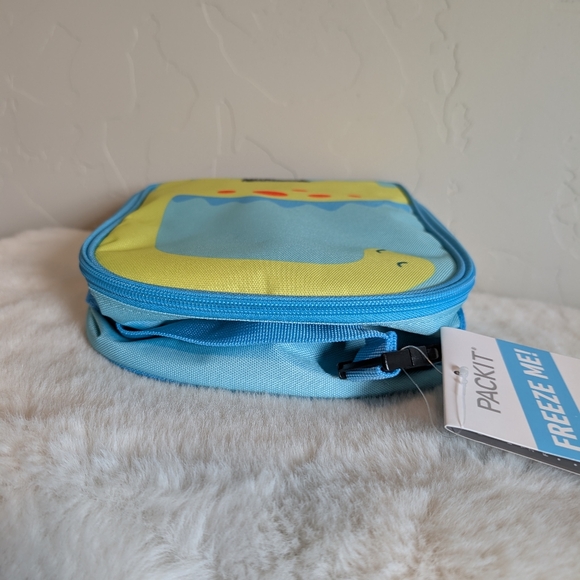 NWT PackIt Dinosaur Lunch Box | Blue Yellow | Freezable EcoFreeze - Picture 5 of 11